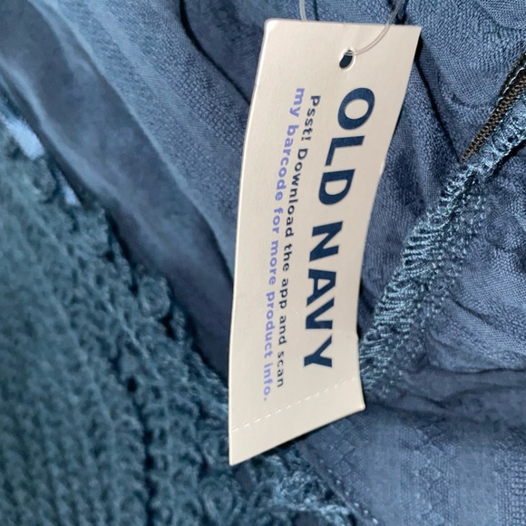 Old Navy NEW Blue Sz Large Crochet Spaghetti Strap Cotton Maxi Dress  AA19 - Picture 8 of 8